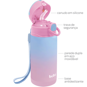 Garrafa Térmica Buba Degradê Rosa