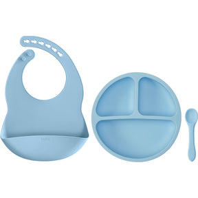 Kit Refeição em Silicone Buba Azul