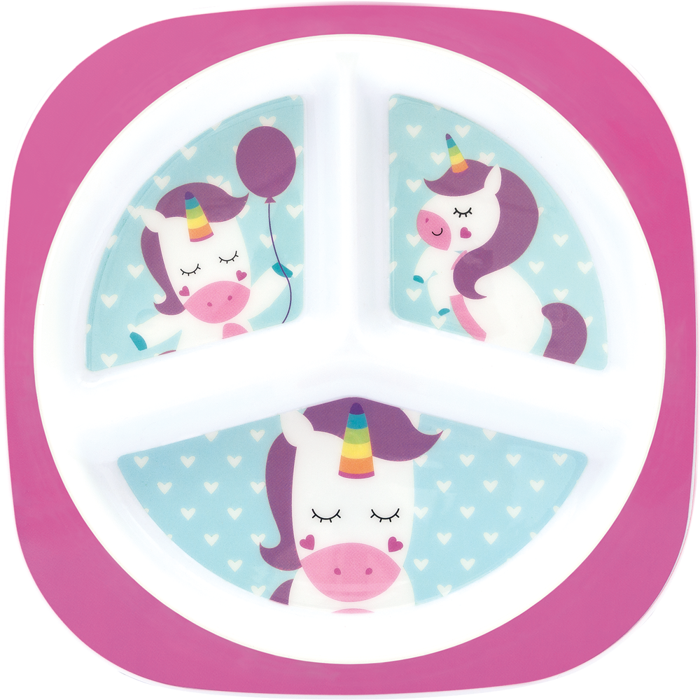 Prato Buba com Divisória Animal Fun Unicórnio