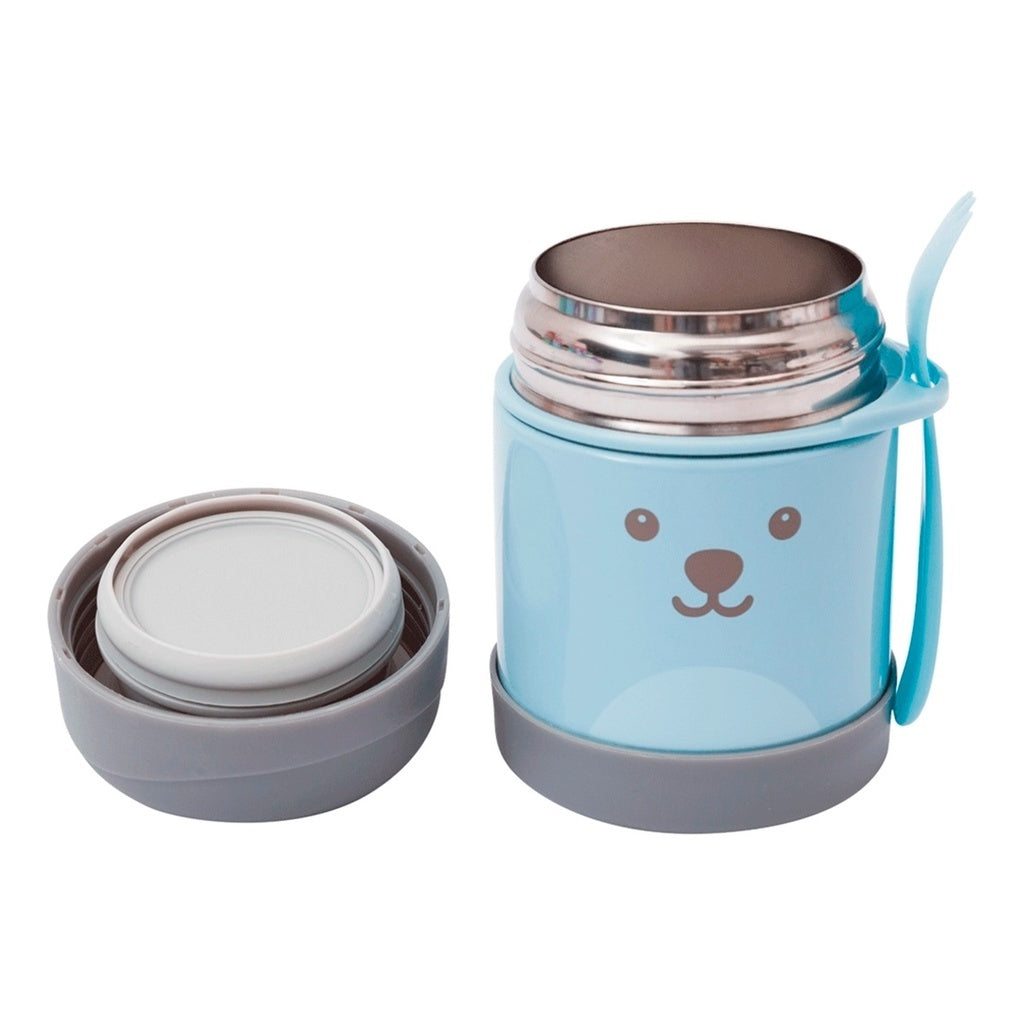 Pote Térmico Infantil Buba para Alimentação Papinha, Frutas De Inox Buba Alumínio Azul e Rosa