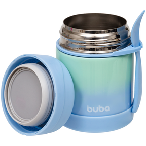 Pote Térmico com Colher Buba Degradê Azul
