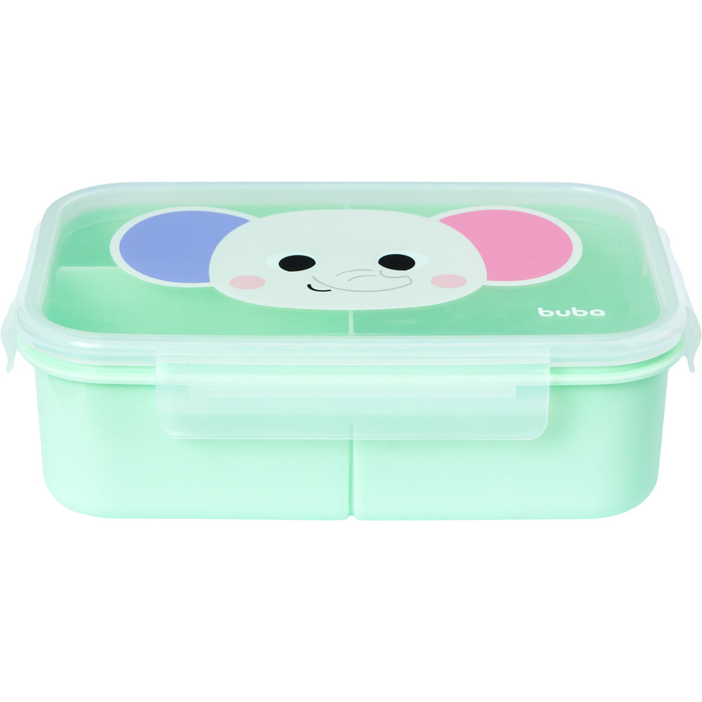Lunchbox Pote com Divisórias Buba Zoo Elefante Marmitinha