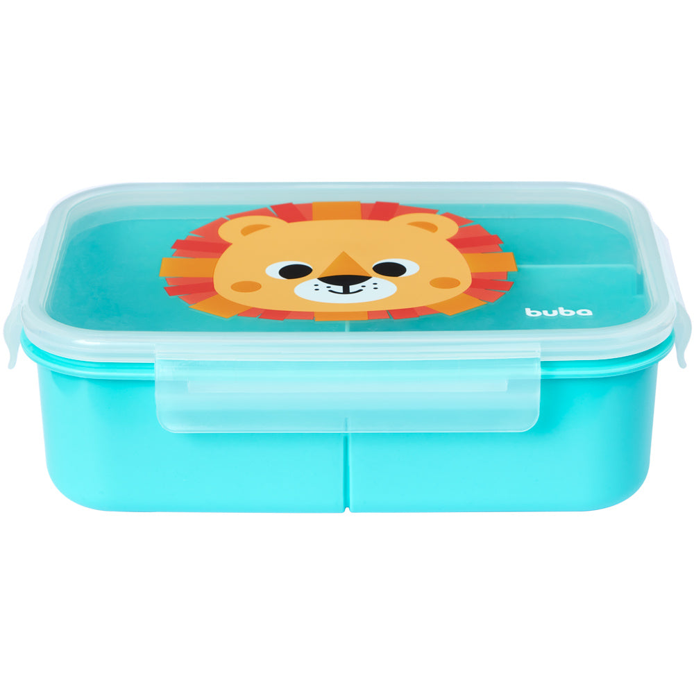 Lunchbox Pote com Divisórias Buba Zoo Leão Marmitinha