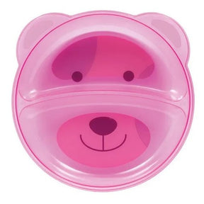Kit Introdução Alimentar Bebê Buba com Prato Infantil com Divisória, Kit Colher 2 Colheres Termossensível e Babador Sili
