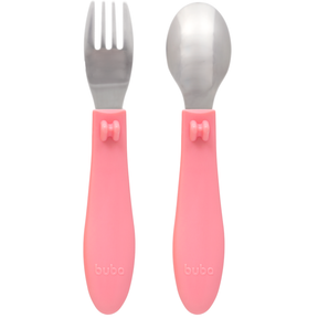 Kit Talheres Inox Rosa Buba Zoo