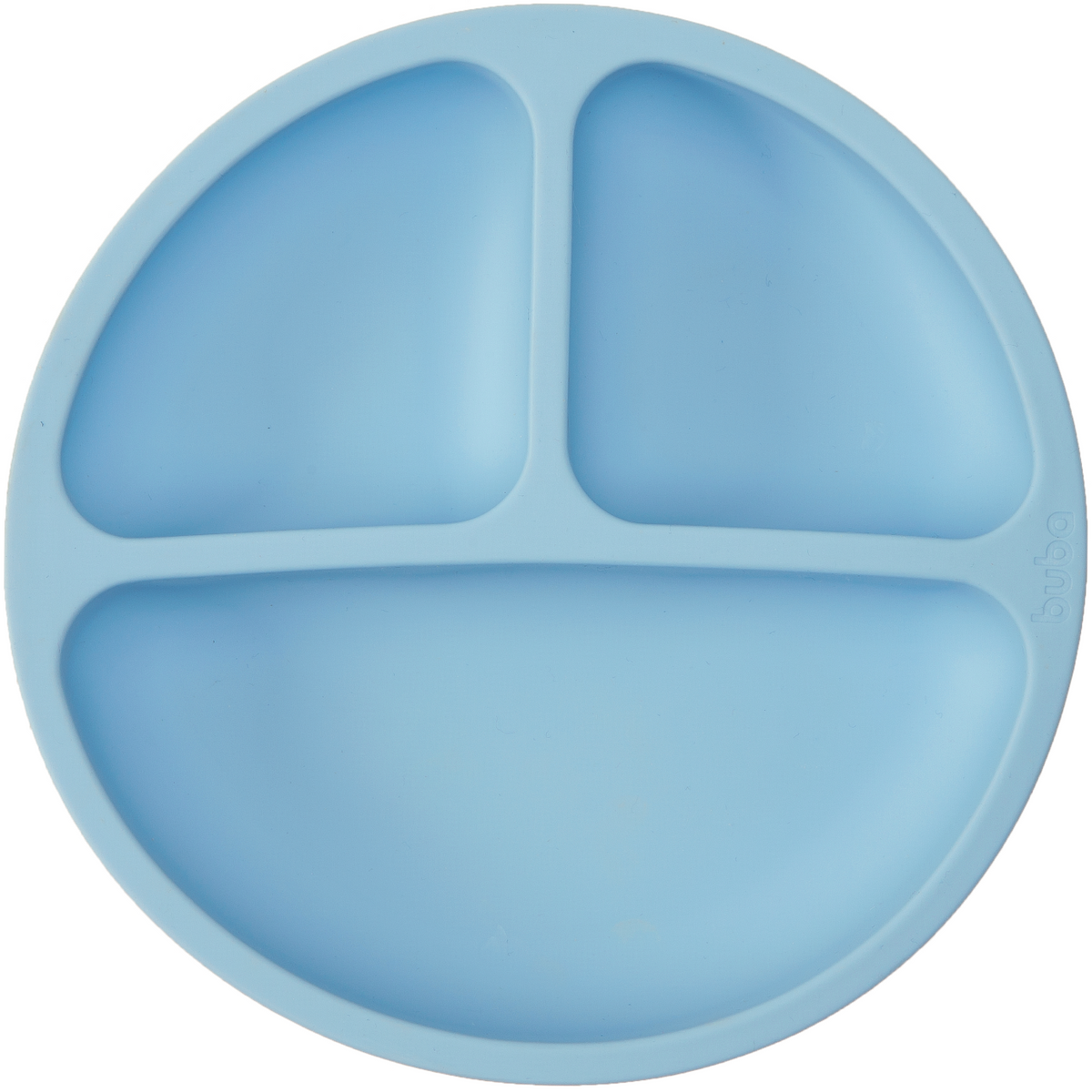 Prato Silicone com Ventosas e Divisórias Buba Azul