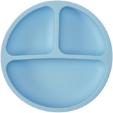 Prato Silicone com Ventosas e Divisórias Buba Azul