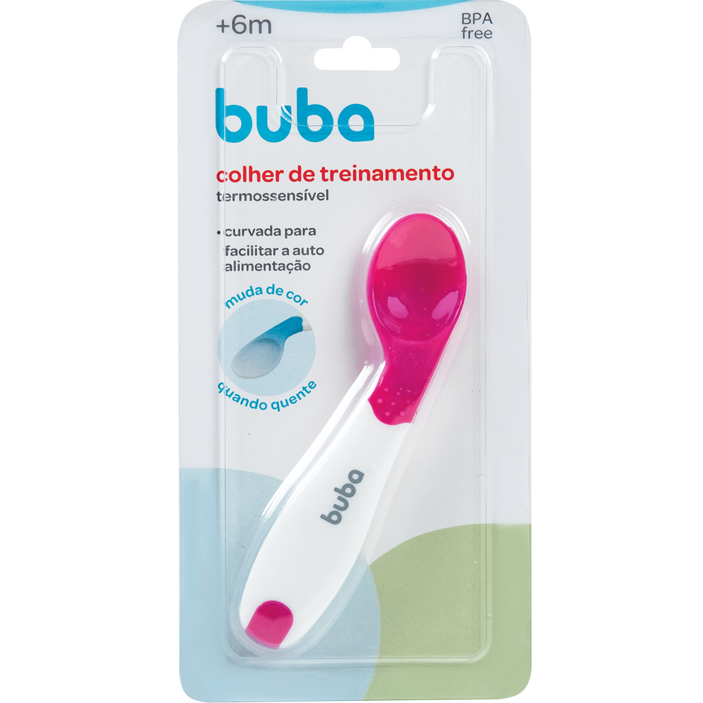 Colher de Treinamento Curvada Rosa Buba