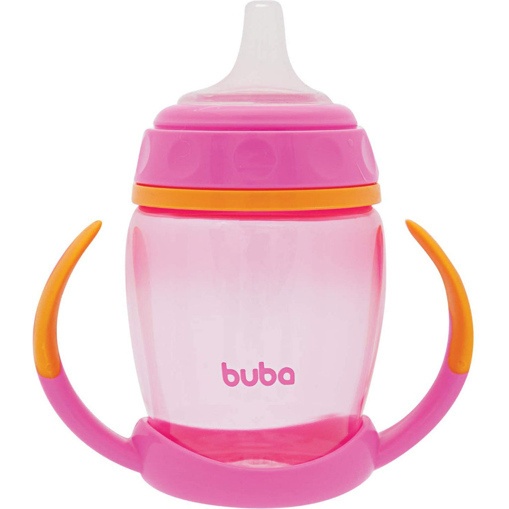 Kit Alimentação Buba com Prato de Urso Infantil com Divisórias + Copo de treinamento com Bico de Silicone + Kit Colheres Termossensíveis