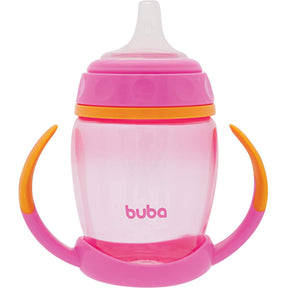 Kit Alimentação Buba com Prato de Urso Infantil com Divisórias + Copo de treinamento com Bico de Silicone + Kit Colheres Termossensíveis