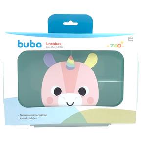 Lunchbox Pote com Divisórias Buba Zoo Unicórnio Marmitinha