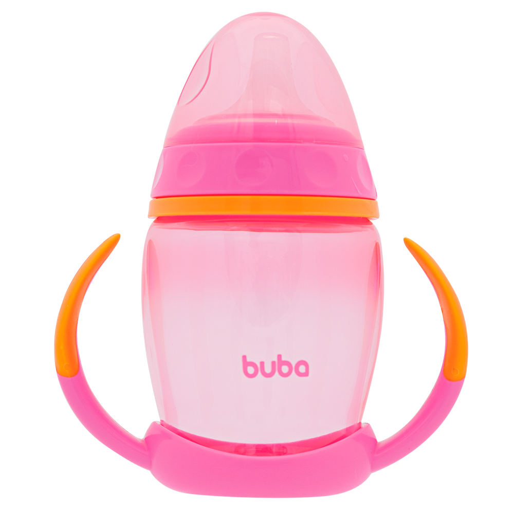 Copo Treinamento Bico de Silicone Buba Rosa