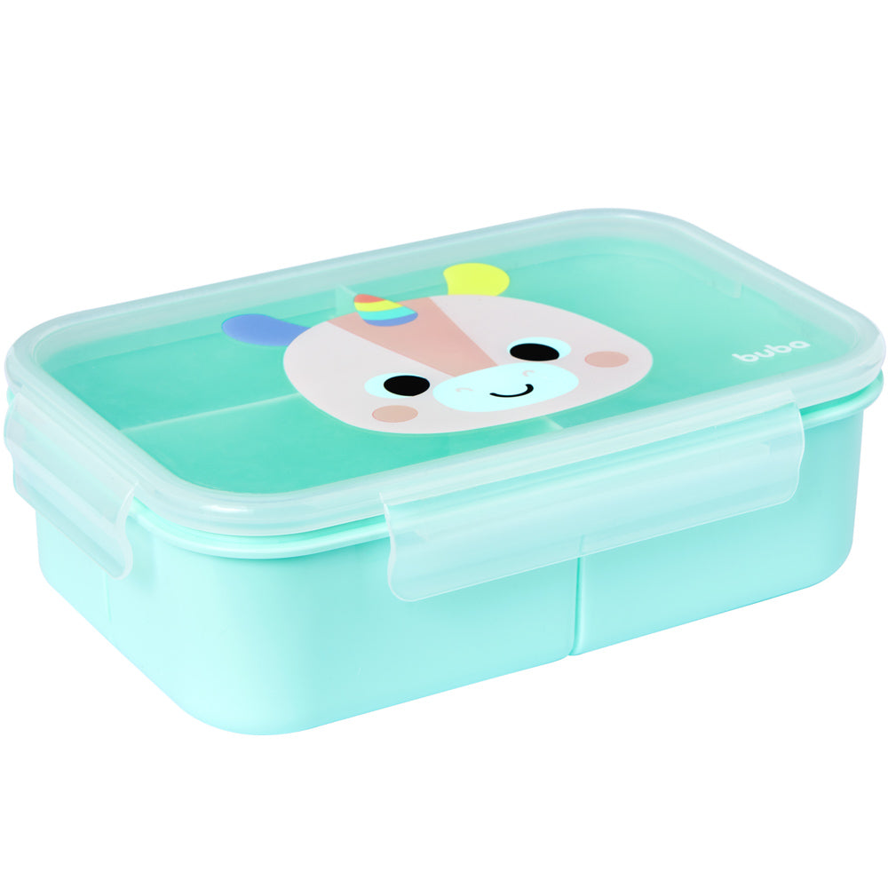 Lunchbox Pote com Divisórias Buba Zoo Unicórnio Marmitinha