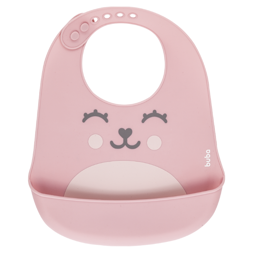 Babador de Silicone Buba Rosa