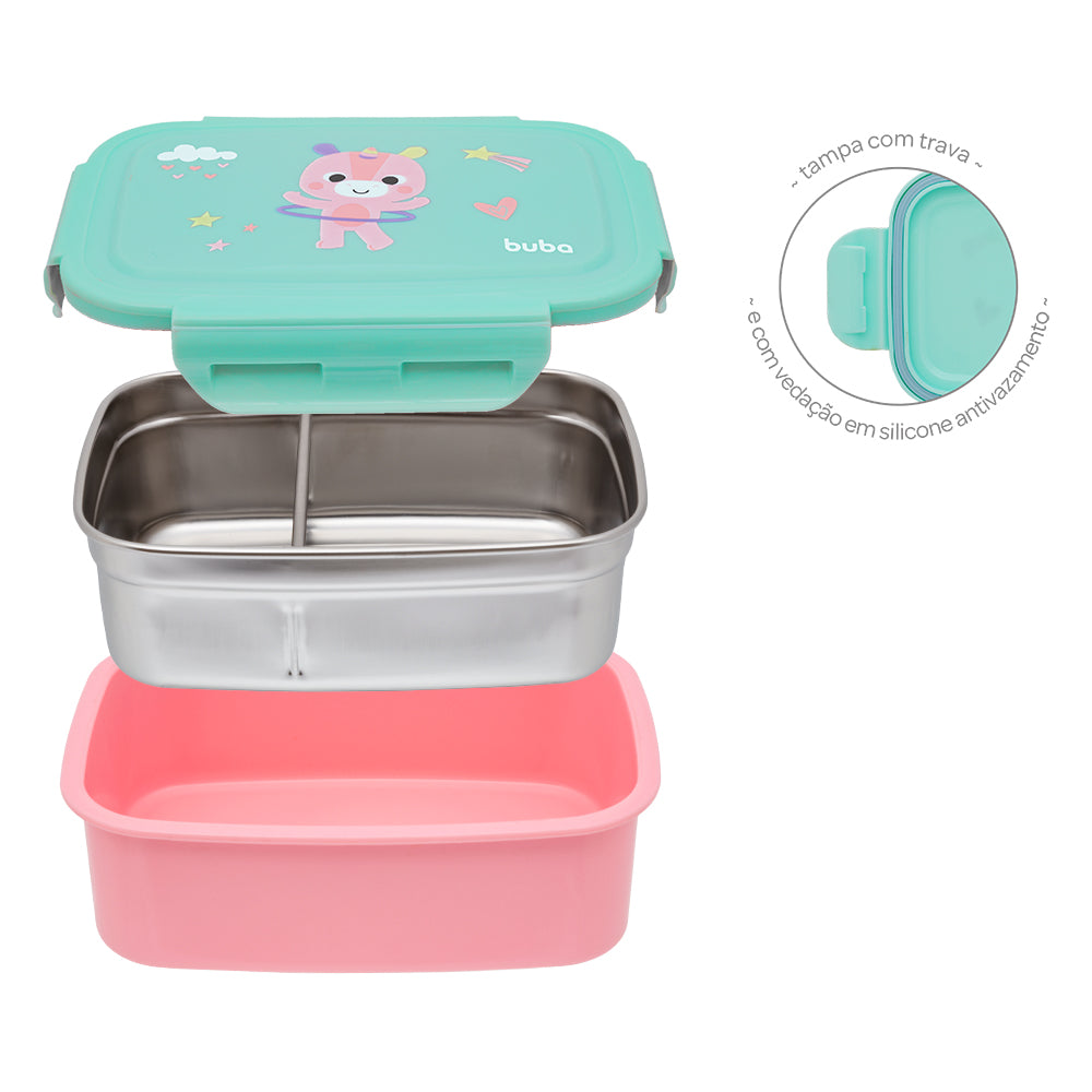 Bento Box Unicórnio Marmita Infantil Buba