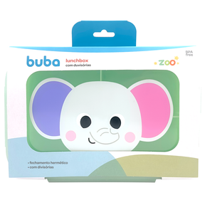 Lunchbox Pote com Divisórias Buba Zoo Elefante Marmitinha
