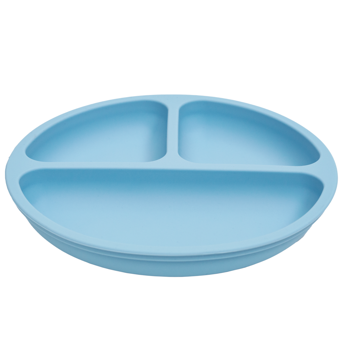 Prato Silicone com Ventosas e Divisórias Buba Azul