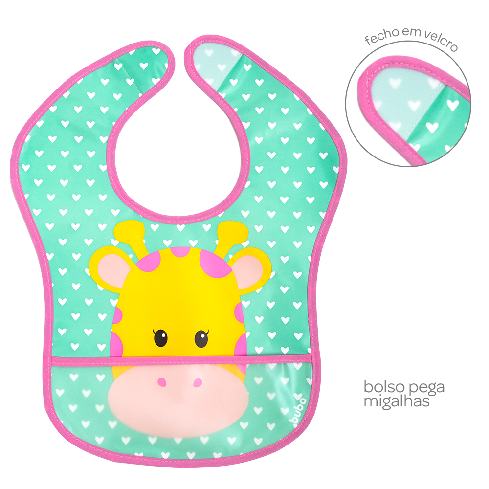 Babador Impermeável Animal Fun Girafa Buba