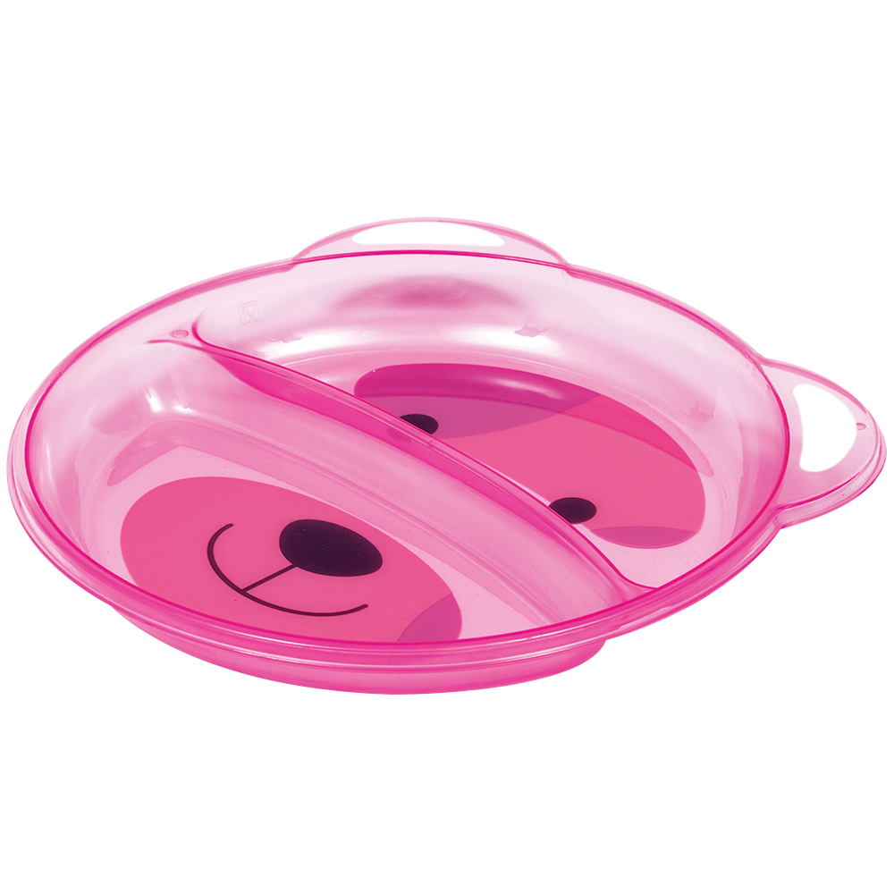 Prato Ursinho com Divisória Buba Rosa