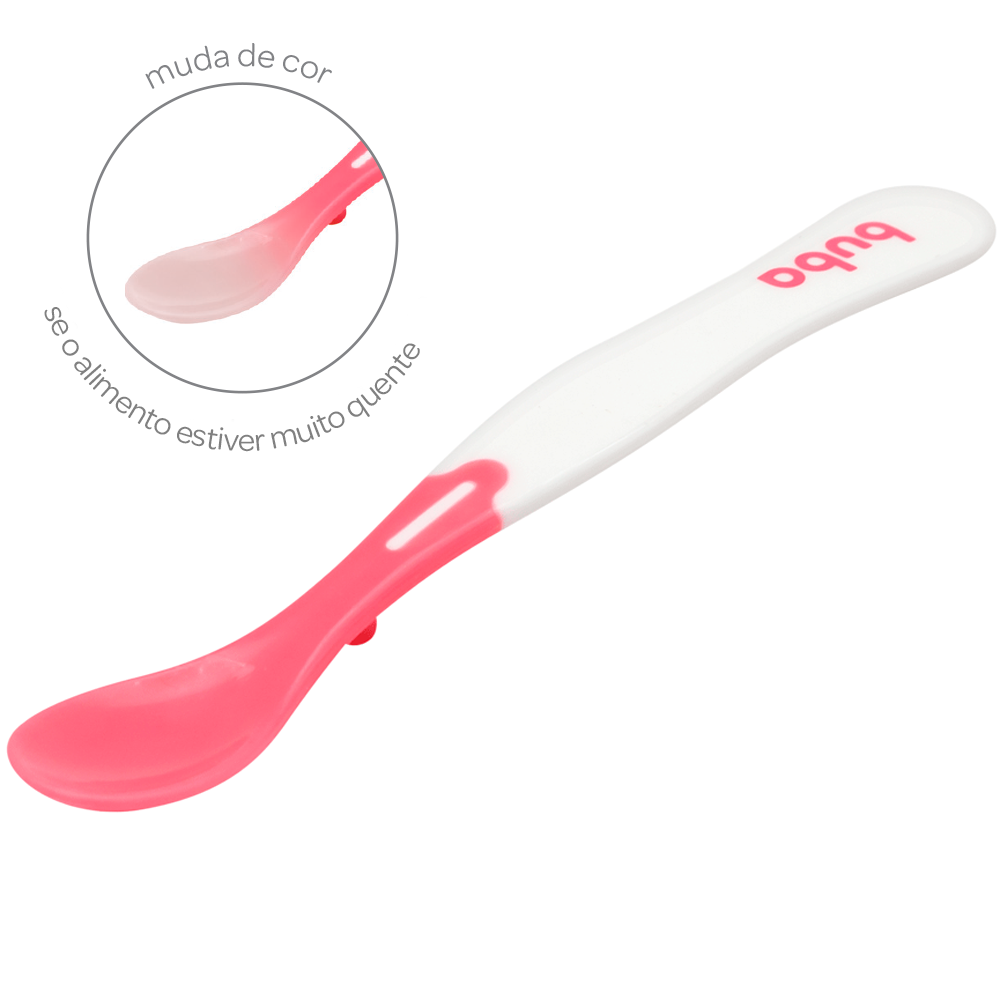 Kit Colheres Termossensíveis Buba Rosa