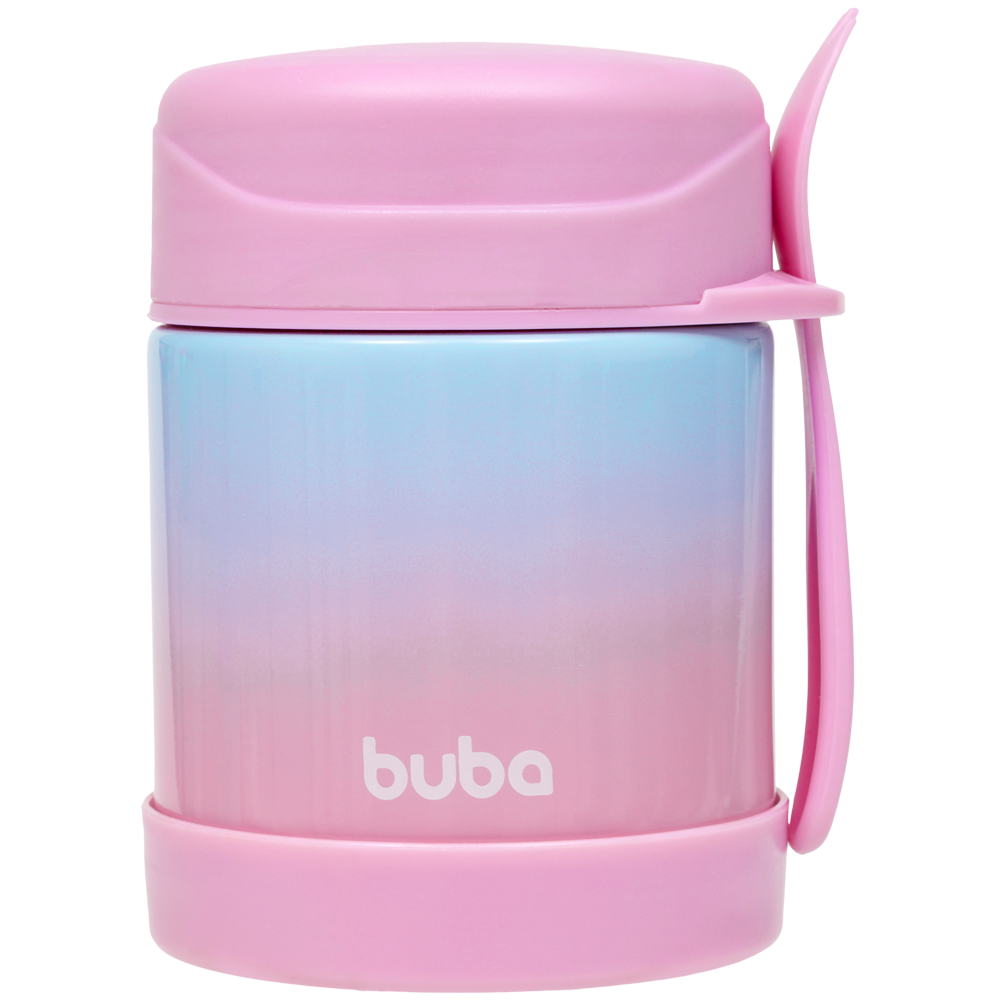 Pote Térmico com Colher Buba Degradê Rosa