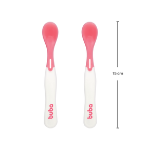 Kit Colheres Termossensíveis Buba Rosa
