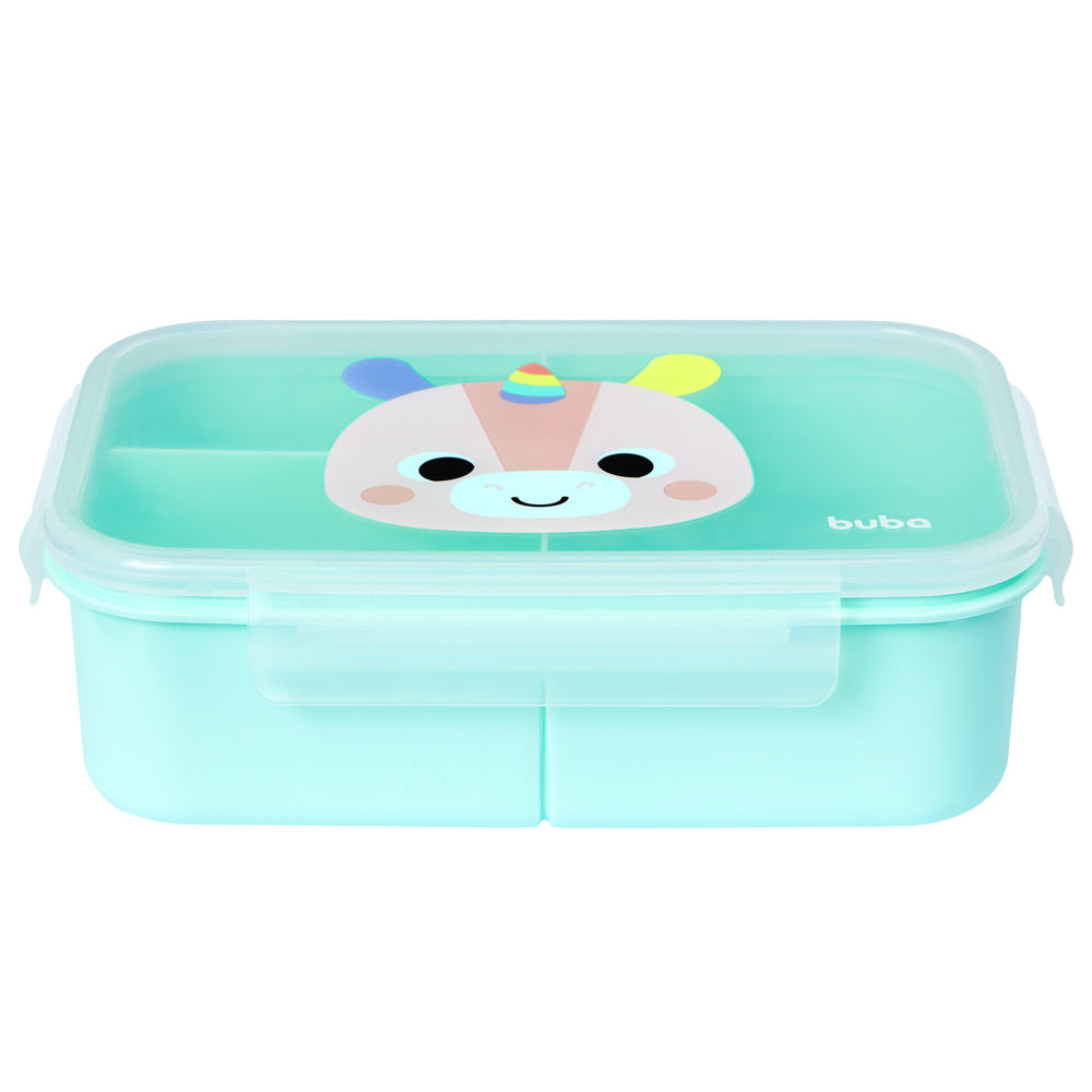 Lunchbox Pote com Divisórias Buba Zoo Unicórnio Marmitinha